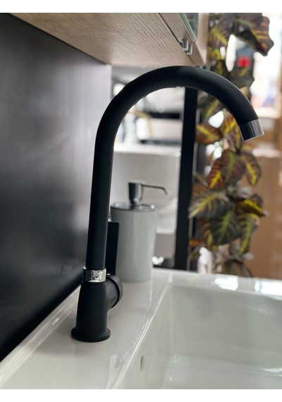 Nefa Yapı New Brass Mat Siyah Evye Bataryası Siyah