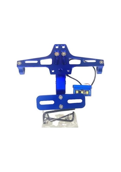 Motosiklet Universal Katlanır Plakalık Metal - Mavi
