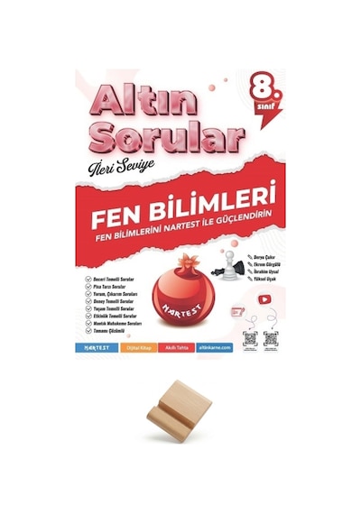 Nartest Lgs 8. Sınıf Altın Sorular Fen Bilimleri Soru Bankası + Telefon Standı