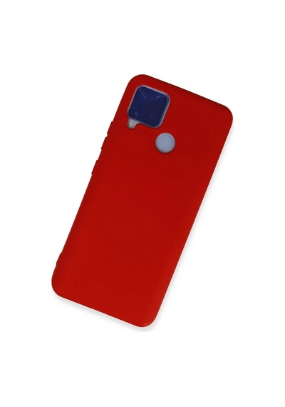 Realme C15 Kılıf Nano İçi Kadife Silikon - Kırmızı Bz8683140269593