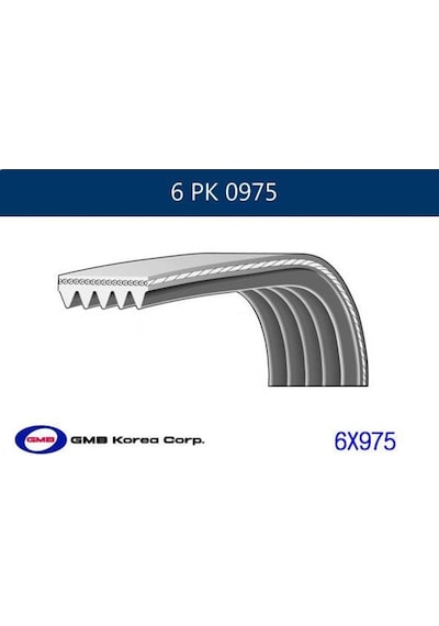 GMB 6PK0975 V Kayışı Mazda 3 1.6 04-