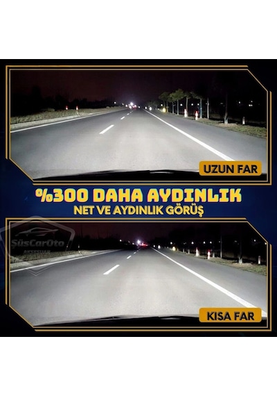 H7 Lazer Mercekli Far Ampulü Ufuk Çizgili Otomobil Araç Motosiklet Uyumlu Profesyonel Mini Projektör Led Beyaz Led Xenon Lamba 8200lm Şimşek Etkili Uzun Kısa 2 Adet 12/36v 55w