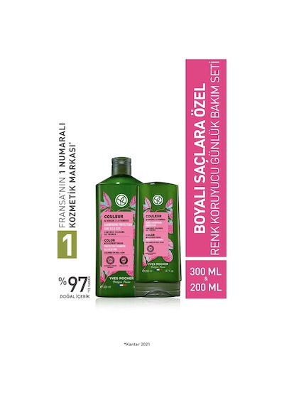 Yves Rocher Boyalı Saçlar Için Couleur Renk Koruyucu Orijinal Boy Şampuan, Saç Kremi Seti
