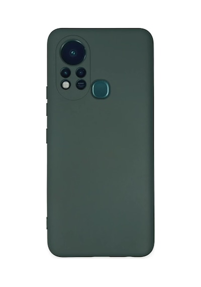 İnfinix Hot 11s Uyumlu Kılıf Nano İçi Kadife Silikon - Koyu Yeşil