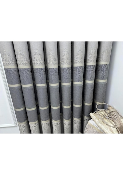 Nivemeshome Çakı Fj672069 V-5422 Taş 1/3 Sık Pileli Fon Perde Apm Taş