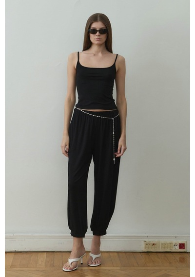 Suud Collection Siyah Cosie Askılı Top