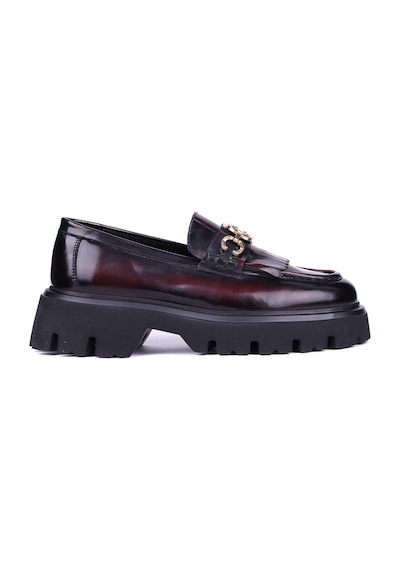 Shoetyle - Bordo Hakiki Açma Deri Püsküllü Erkek Günlük Ayakkabı 115-k594-1363 Bordo