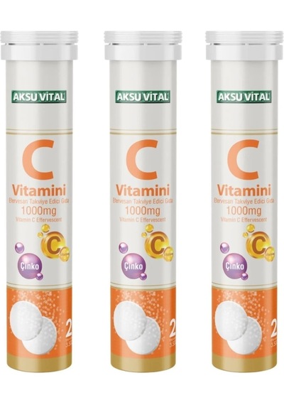 3 Adet Aksuvital C Vitamini Efervesan