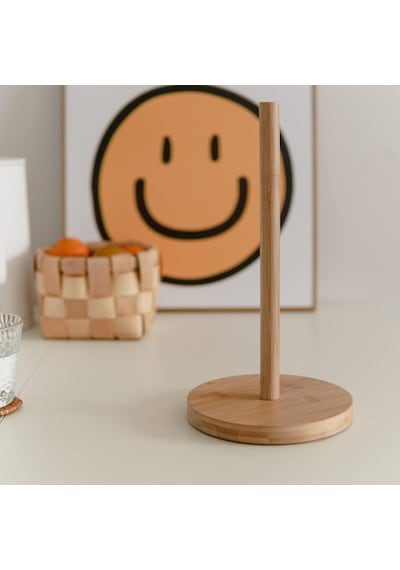 Paçi Bambu 12 Cm Yuvarlak Havlu Peçetelik Ahşap