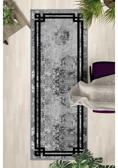 Mio Vintage Yıkanabilir Yolluk Gri