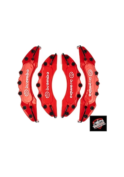 Kaliper Kapağı 4'lü Set, Kırmızı, Ön 28 Cm Arka 24 Cm, Isıya Dayanıklı Abs