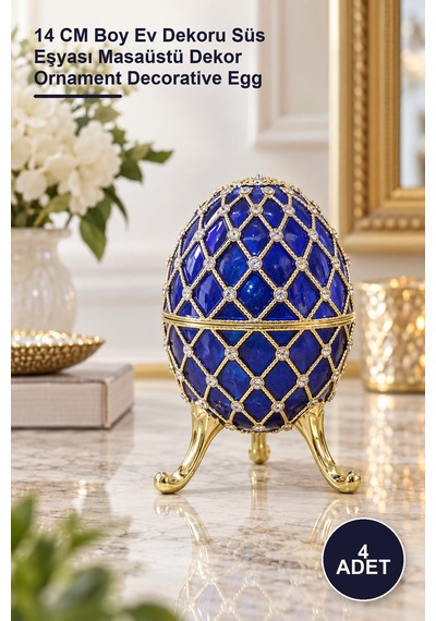 4 Adet Dekoratif Yumurta 14 Cm Boy Ev Dekoru Süs Eşyası Masaüstü Dekor Ornament Decorative Egg Doğal