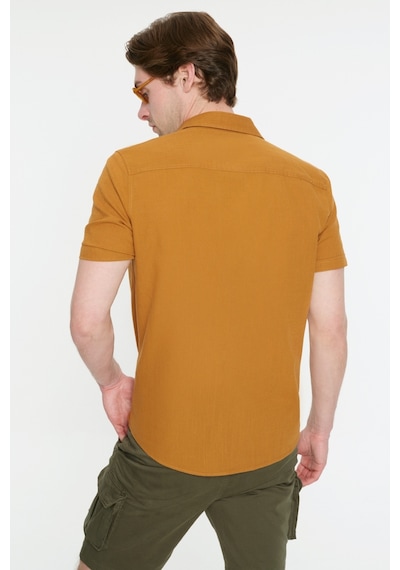 Lf2024492 Gömlek K.kol Dark Camel