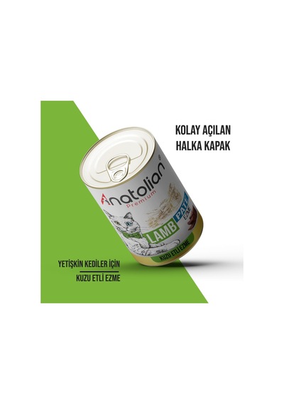 Anatolian Premium Kuzulu Ezme Yetişkin Kedi Konservesi 400 gr x 24 Adet