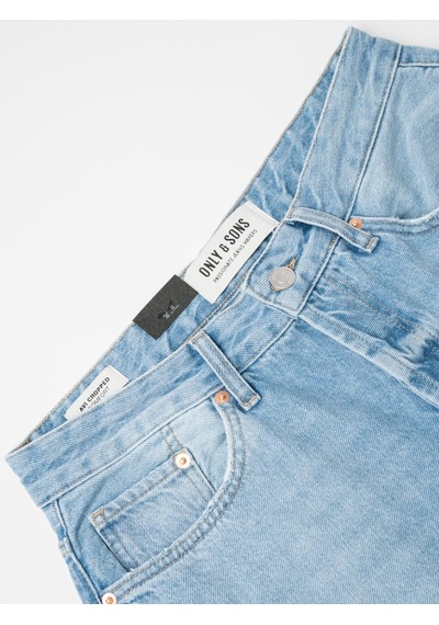 Only & Sons Erkek Rahat Kesim Kısa Paça Kot Pantolon Onsavi Crop Jeans-22024858 001