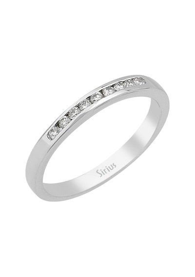Sirius G Renk 0,16 Karat Pırlanta Kanallı 9 Taş Yüzük 0807R0001