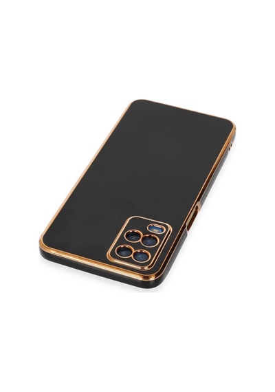 Oppo A54 4g Kılıf Volet Silikon - Siyah Düz Renkli