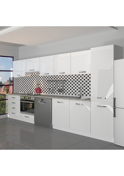Decoraktiv Elite 325q Ankastre Fırın Modüllü Mdf Hazır Mutfak Dolabı - Tezgah Dahil - Parlak Beyaz Decoraktiv Elite 325q Ankastre Fırın Modüllü Mdf Hazır Mutfak Dolabı - Tezgah Dahil - Parlak Beyaz