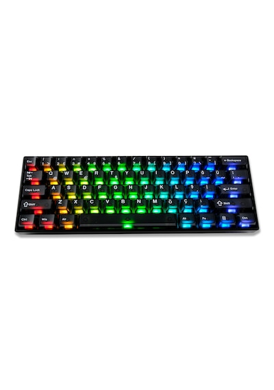 Akko Monsgeek Fun60 Max Black Hall Effect Glare Manyetik Switch 8k Hz Argb Kablosuz Hotswap Türkçe Gaming Klavye