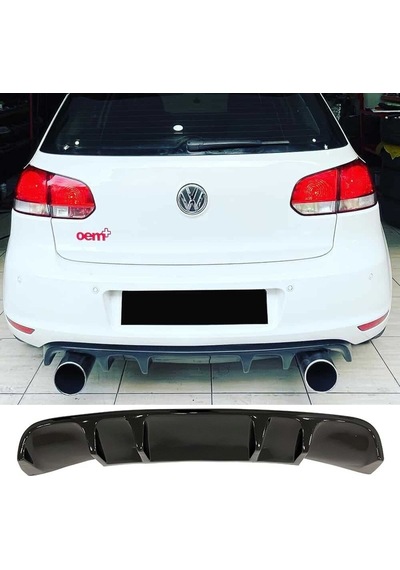Vw Golf 6 Rieger Difüzör Parlak Siyah Plastik 2008 2009 2010 2011 2012 Arka-difizör-bodykit-ek