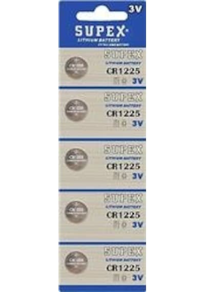 Supex Cr1225-c5 3v Lityum Düğme Pil 5'li Paket