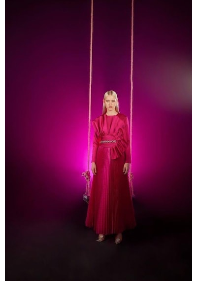Senna Vıolanda Dress Fuşya Fuşya
