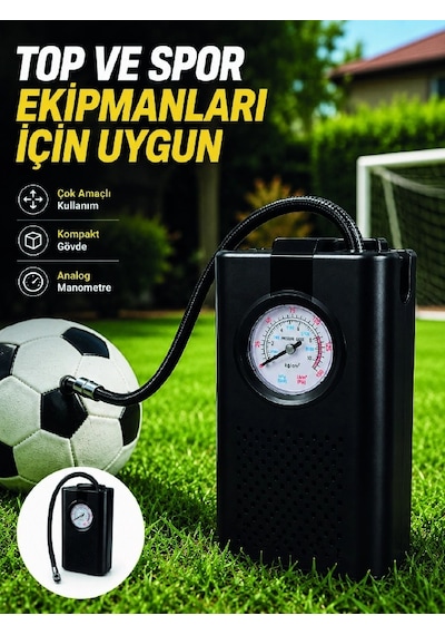 Çok Amaçlı Taşınabilir Hava Pompası Araç Bisiklet Top Lastik Şişirme Pompası 1 Adet