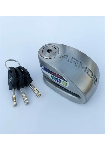 Armor 14mm Alarmlı Disk Kilidi Paslanmaz Çelik
