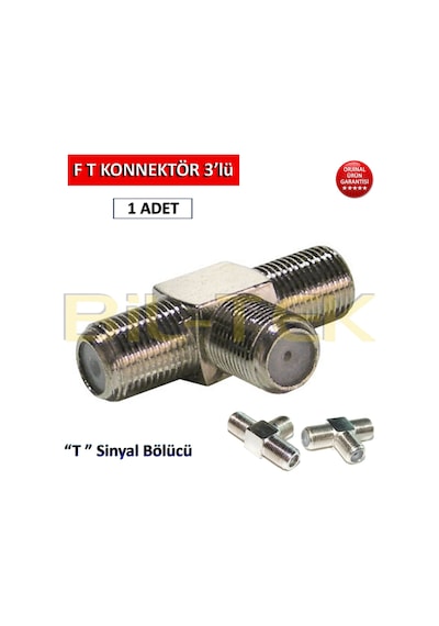 F T Konnektör 3'lü Sinyal Bölücü 1 Adet