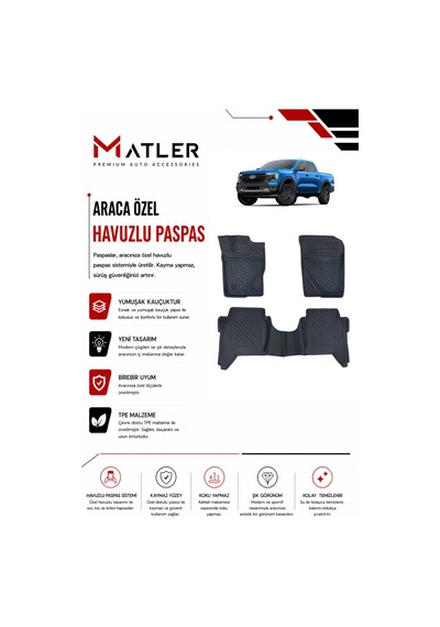 Ford Ranger 2023 Model 4d Ekstra Havuzlu Paspas