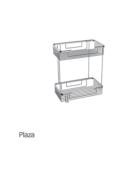 Duxxa A.596Krom Plaza 25x15 2'Li Tel Şampuanlık Krom