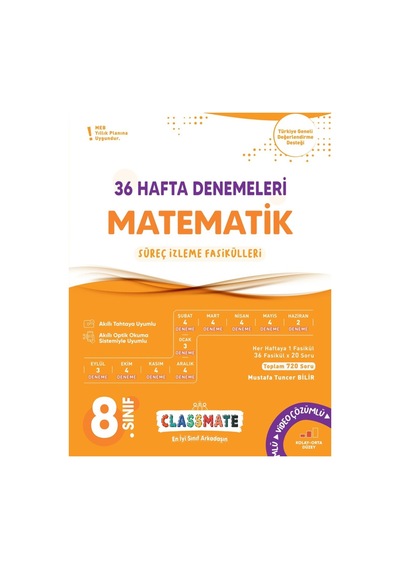 Okyanus 8. Sınıf Classmate 36 Hafta Denemeleri Matematik Süreç