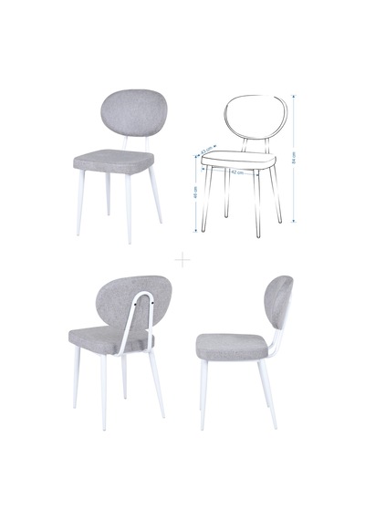 Vilinze Deniz Sandalye Biga Mdf Sabit Metal Ayak Mutfak Masası Takımı - 70x120 Cm Sigma Açık Gri Vilinze Deniz Sandalye Biga Mdf Sabit Metal Ayak Mutfak Masası Takımı - 70x120 Cm Sigma Açık Gri