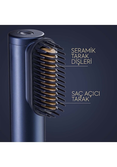 Babyliss Saç Kurutma Ve Şekillendirme Seti Air Wand, Difüzör Başlık Dahil, 1600w, 3 Başlık, İyon Teknolojisi Lacivert, 3 Başlıklı