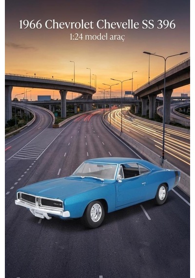 Maisto Lisanslı Metal 1:24 Chevrolet Chevelle Ss 396 Kapısı Ve Kaputu Açılabilir Model Araba Çok Renkli