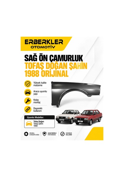 Sağ Ön Çamurluk - Tofaş Doğan Şahin 1988  - Erb1943
