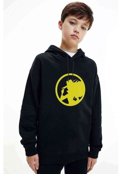 Tshirthane Carmen Sandiego Logo Blue Side Baskılı Unisex Çocuk Sweatshirt (528675913) Siyah