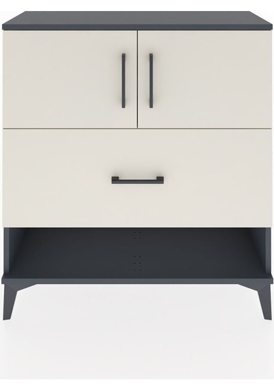 Arges Şifonyer 2 Raflı Tek Çekmeceli 2 Kapaklı 88x30x96 Antrasit-aytaşı Antrasit Arges Şifonyer 2 Raflı Tek Çekmeceli 2 Kapaklı 88x30x96 Antrasit-aytaşı Antrasit