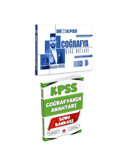 2026 Kpss'nin Anahtarı Coğrafya Soru Bankası + Benim Hocam Bayram Meral Coğrafya Ders Notları