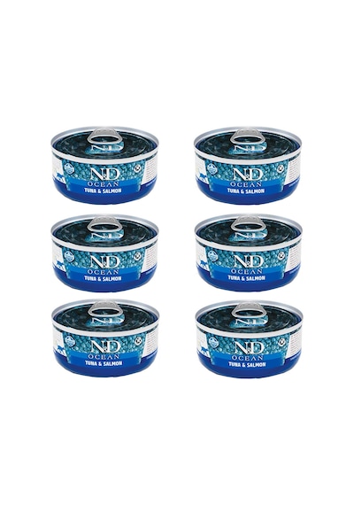 N&D Ocean Ton Balığı ve Somonlu Yetişkin Kedi Konservesi 6 x 70 G