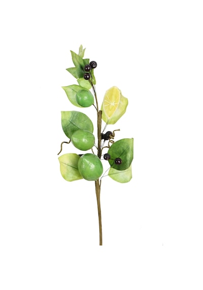 Yapay Çiçek Deposu Yapay Meyve Dalı 50 Cm Limon
