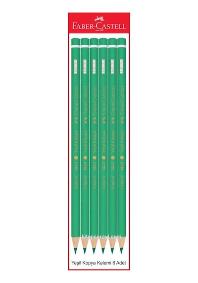 Faber Castel Yeşil Kopya Kalemi 6 Adet Çok Renkli