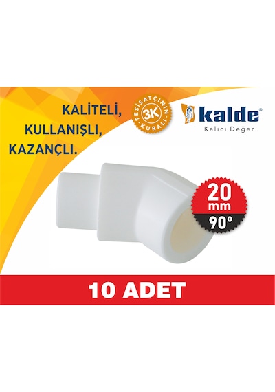 Kalde Pprc 20x45 Kuyruklu Dirsek 10 Adet 20Mm 45°
