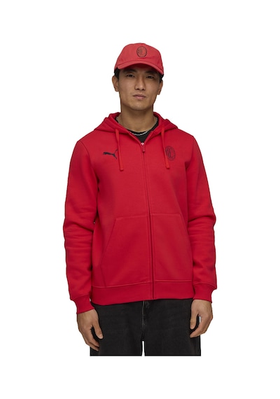 Puma Ac Milan Ftblessentials Full-zip Hooded Erkek Kırmızı Futbol Eşofman Üstü 78283201