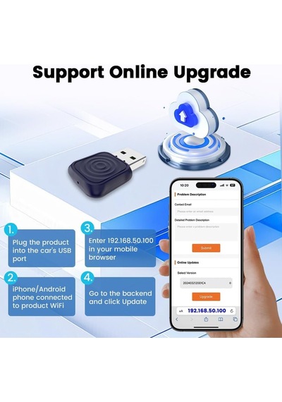 Mını Ultra1 Kablosuz Carplay Ve Android Otomatik Adaptör Kompakt Tak Ve Çalıştır Tasarımı Oem Arabalar İçin Kablolu Kablosuza Dönüştürür Usb-a/tip-c