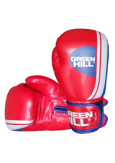 Green Hill Knock Out Carbon Deri Boks Ve Kick-boks Eldiveni Kırmızı
