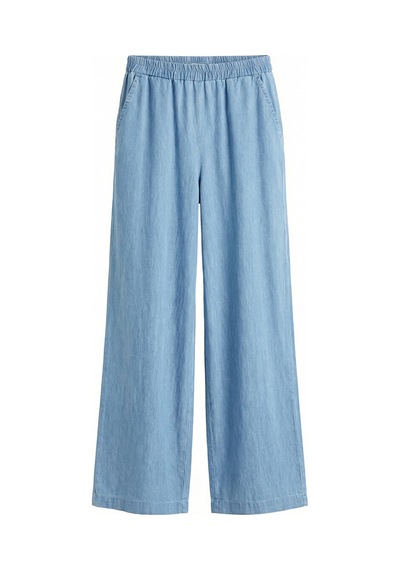 LC Waikiki Lc Waıkıkı İndigo Beli Lastikli Wideleg Kadın Jean Pantolon