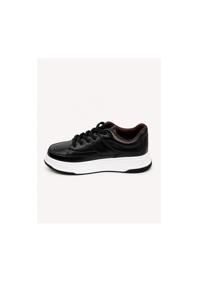 Yalçın Erkek Siyah Sneaker Kalın Taban Ortopedik Günlük Spor Ayakkabı Siyah - 880223707 Siyah