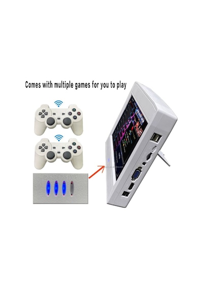 Lobo Kablosuz Arcade Oyunu 2 Joystıck 10.1 Yüksek Çözünürlüklü Ekran 1280 720p Retro Oyunları