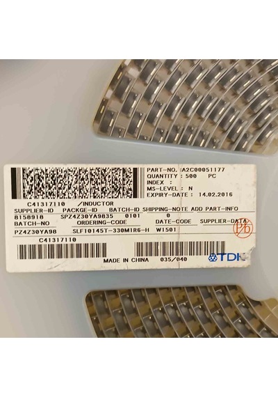Slf10145t-330m1r6-h 33uh 1.6a 10x10x4.5 Smd Bobin 15 Adet